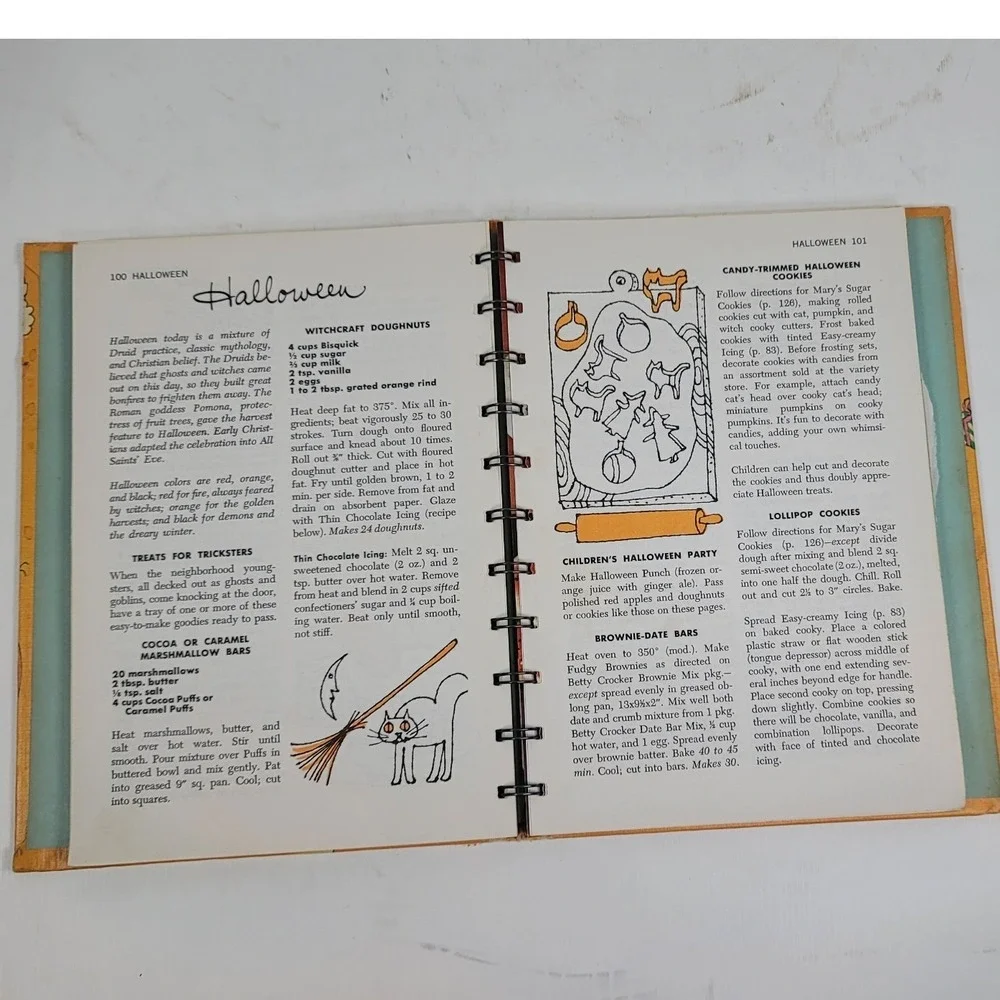 Betty Crocker's Party Book Vintage 1960s Cookbook Spiral Bound Mid Century Decor